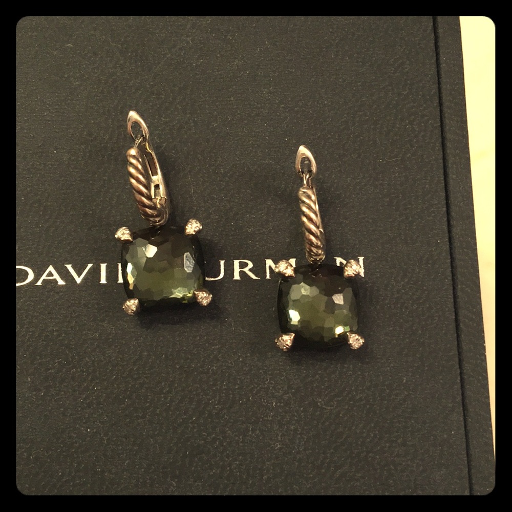 David Yurman Green Orchird Chatelaine Earrings